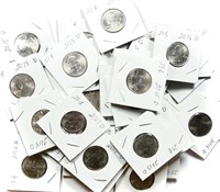 Lot of (35) Statehood Quarters in 2x2 Holders