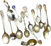 Lot of (14) Mixed Souvenir Type Spoons