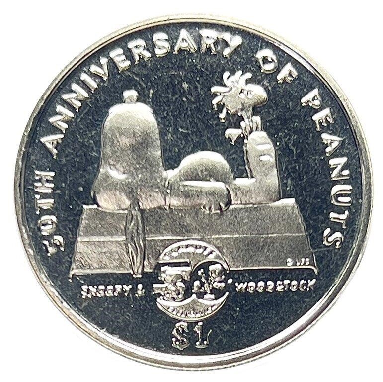 2000 NIUE $1 50th Anniversary of Peanuts