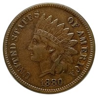 1880 Indian Head Cent Penny XF