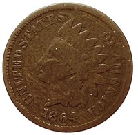 1864 Indian Head Cent Penny Good