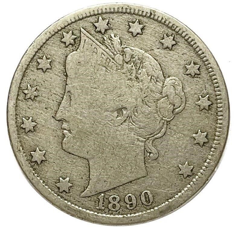 1890 Liberty V Nickel VG