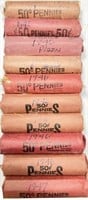 (10) Rolls Mixed Date Wheat Cents