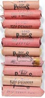(10) Rolls of Mixed Date Wheat Cents