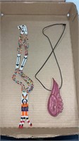 1 beaded native  American necklace and more