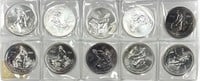 Lot of (10) 1983 1oz .999 Silver Rounds