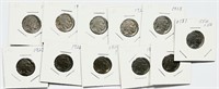 Lot of (11) Buffalo Nickels