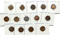 Lot of (60) Mixed Date Canadian Coins