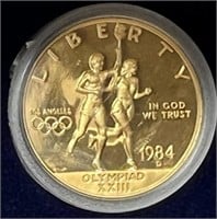 1984-D Olympic Ten Dollar Proof Gold