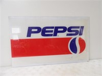 Pepsi Plexi Glass Advertisment Display 40x24.5in.
