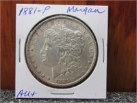 1881-P Silver Morgan Dollar AU+