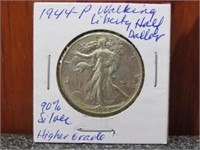1944-P Silver Walking Liberty Half Dollar HG 90%