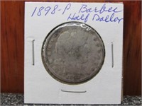 1898-P Silver Barber Half Dollar