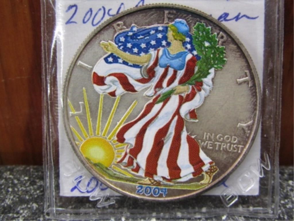2004 American Eagle 1oz Fine Silver 04 Colored