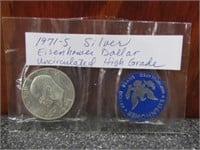 1971-S Silver Eisenhower Dollar Uncirculated HG