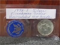 1972-S Silver Eisenhower Dollar Uncirculated HG