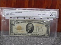 1928 Series 10 Dollar Gold Certificate Very Fine