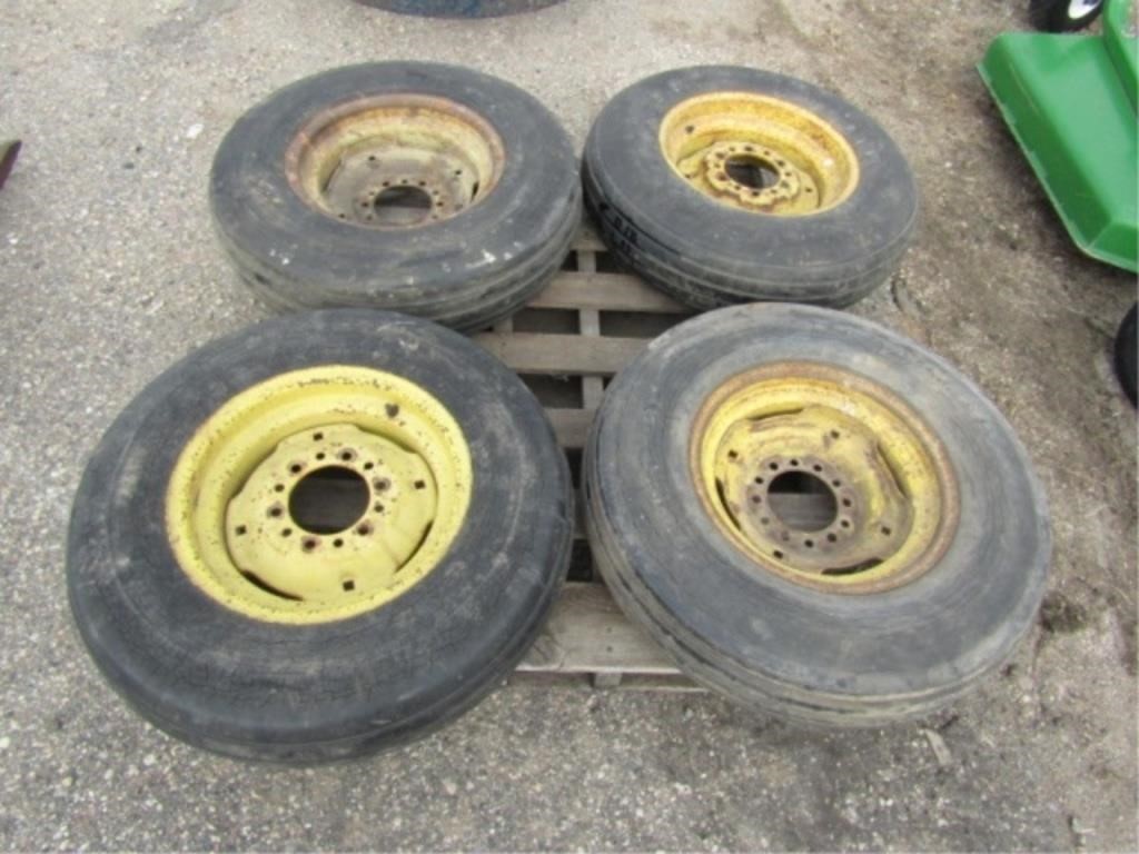 4-7.60-15 Implement Tires on JD 6 Hole Imp. Rims