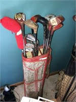 Bag of Golf Clubs & Drivers