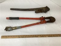 PIPE WRENCH AND BOLT CUTTERS