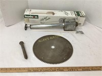 AJUTANT DUSTER   12 INCH SAW BLADE AND 6 INCH BOLT