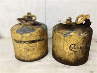 2 METAL FUEL CANS