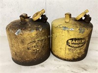 2 METAL FUEL CANS