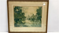 "South Beveland Canal" print signed Van Der Gene,