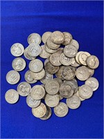 (51) Circulated Silver Quarters 324g