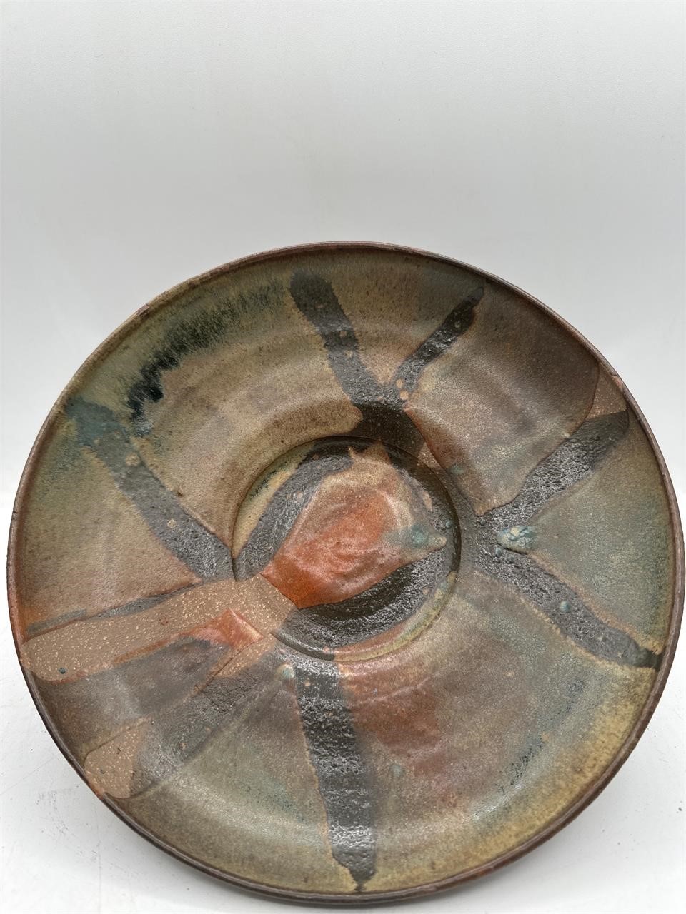 Signed pottery dish