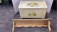 Trunk Decorative 24x15x13 and Shelf 33.5x9x7