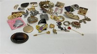 Vintage hat pins and brooches