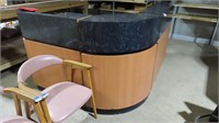 L shaped 3-part reception desk