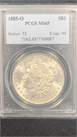 1885-O PCGS MS65 Silver Morgan Dollar
