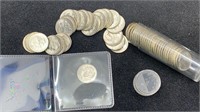 Roll: (50) UNC 1955 Silver Roosevelt Dimes