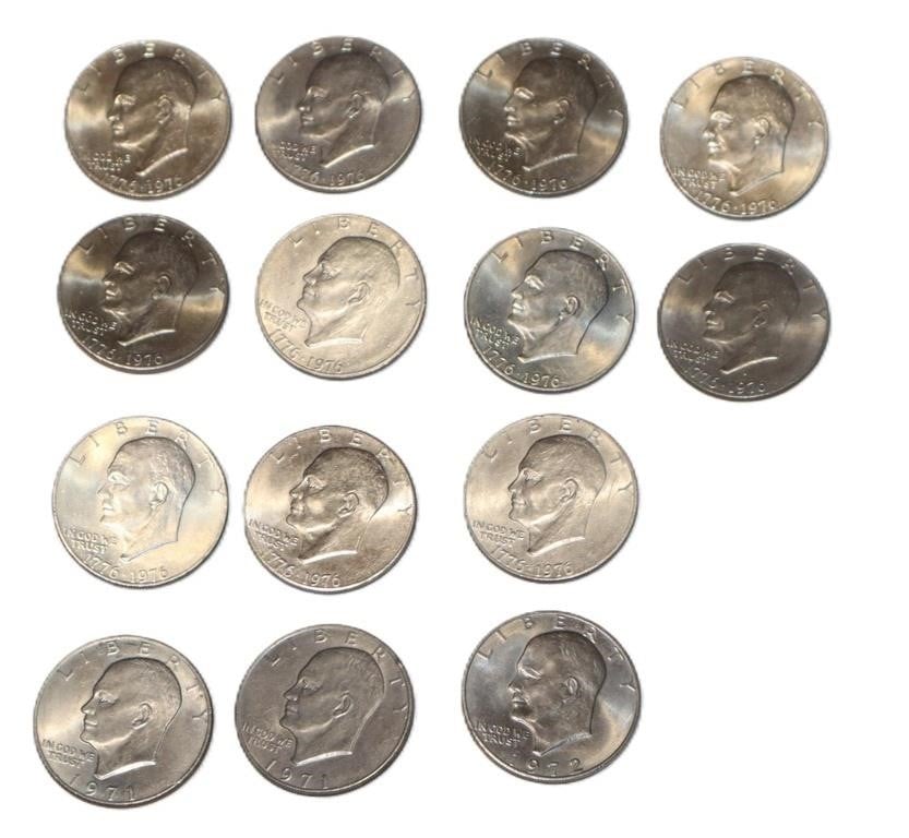 lot of Eisenhower dollar coins mainly bicentennial