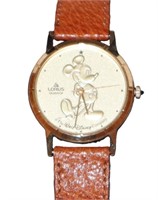 Lorus gold face Mickey Mouse watch