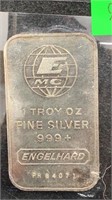 1 Troy Oz Engelhard.999 Silver Bar