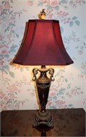 decorative lamp wine silk shade 26"h