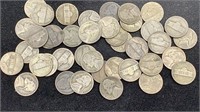 (40) Silver Jefferson War Nickels