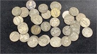 (40) Silver Jefferson War Nickels