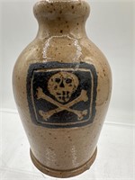 Skull and crossbones vase