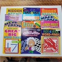 Assorted Puzzle Books, Large Print format x12