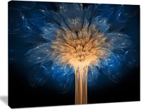(read)Fractal 3D Blue Dragon Flower Abstract Art