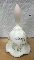 6IN. FENTON SATTIN GLASS HAND PAINTED & SIGNED