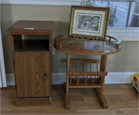 ACCENT CABINET, OVAL MAG STAND