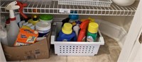 CLEANING SUPPLIES, FLAT WARE TRAYS IN PANTRY