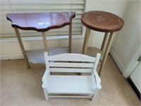ACCENT TABLES, DOLL BENCH