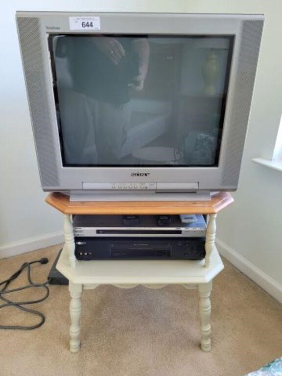 SONY BIG BOX TV, DVD PLAYER, VHS PLAYER WITH