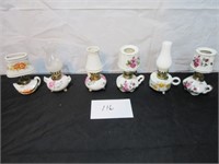 Mini Oil Lamps, white (6)